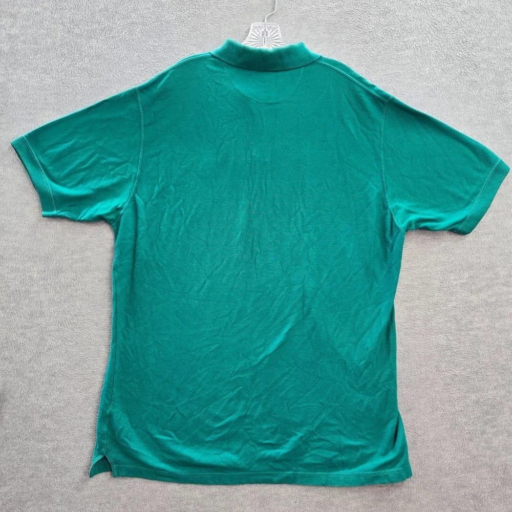 VINTAGE‎ Chaps Ralph Lauren Men Polo Shirt XL Green Crest Logo Embroidered 90s